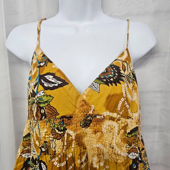 Speed Control Dress Babydoll Y2K Boho Floral Midi Tiered Sleeveless L - Picture 3 of 12